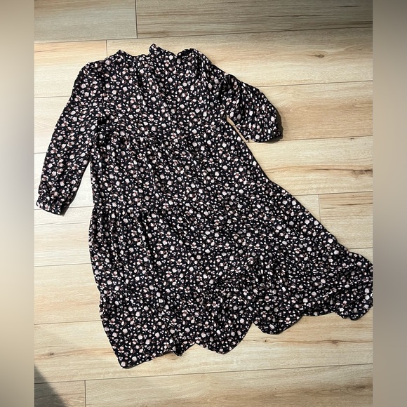 Levi’s “Marisole” Grunge Prairie Black Floral Tiered Maxi Dress - Picture 2 of 4